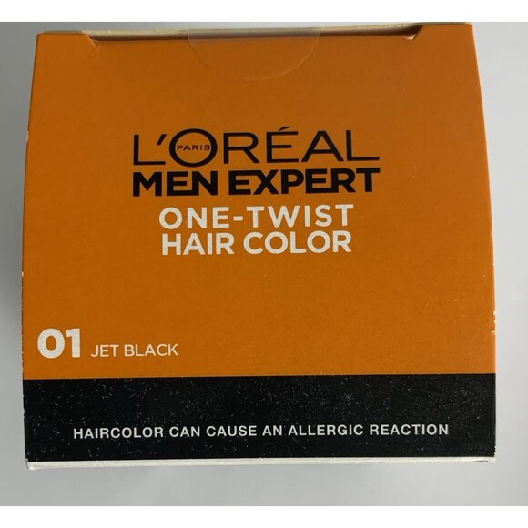 2x L'Oreal Men Expert One Twist 01 JET BLACK Permanent Hair Color Covers Gray - Picture 3 of 6